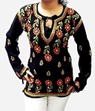 Black Cotton Top  Tunics Kurta Kurti Blouse Dresses