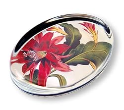 Tropical Crimson - Oval Glass Paperweight
