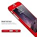 For iPhone 6 Case, FLOVEME [All-Round] Dual Layer 360 Degree Full Cover Protection Case with Tempered Glass Screen Protector for Apple iPhone 6S, Red