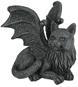 Winged Cat Gargoyle Computer Topper Shelf Sitter