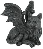 Winged Cat Gargoyle Computer Topper Shelf Sitter