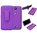 Studio 6.0 HD Case, SOGA [Holster Combo Series] Slim Hard Armor Case with Kickstand and Swivel Belt Clip for BLU Studio 6.0 HD D650A (NOT Compatible With BLU STUDIO 6.0 LTE) - Purple