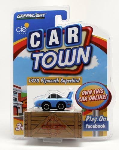 1970 PLYMOUTH SUPERBIRD * 2 Speed Pull-Back Motor * 2013 Car Town Series 1 Greenlight Collectibles Vehicle by Car Town