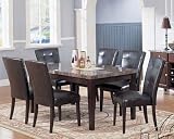 7pc Dining Table & Parson Chairs Set in Espresso Finish