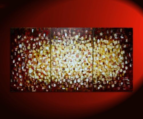 Abstract Decorative Modern Oil Painting Hand Painted Wall Art Contemporary 3 piece