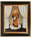 Art Reproduction Oil Painting - Closeout Deals: Self Portrait Dedicated to Leon Trotsky with Opulent Frame - Dark Stained Wood/ Gold Trim - 29 X 33 - Hand Painted Framed Canvas Art