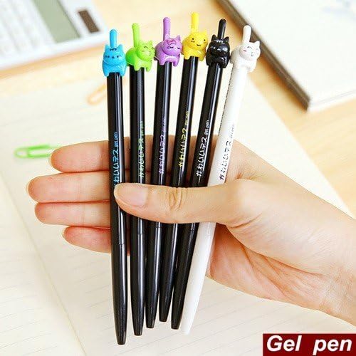 8 pcs/Lot Cute kitties black ink gel pen Lucky cat Kawaii stationery zakka Office material escolar school