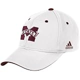 adidas Mississippi State Bulldogs White Basic Logo Structured Adjustable Hat