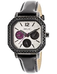 Relic Ladies "Auburn" Glitz Black Patent Strap Watch (Black)