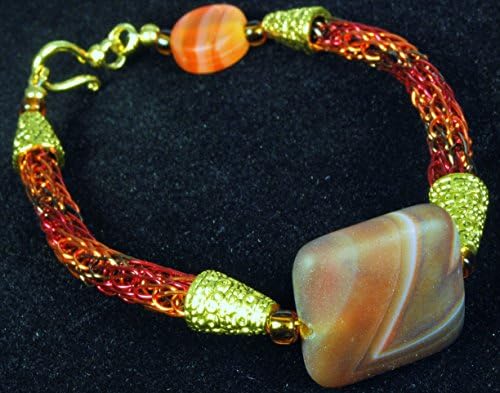 Golden Onyx Viking Knit Bracelet