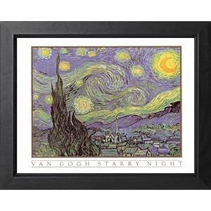 Vincent Van Gogh Starry Night Wall Decor Picture Framed Art Print
