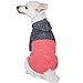 Blueberry Pet Winter Symphony Marled Color-Block Knitted Unisex Designer Hooded Dog Sweater, Back Length 20