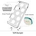 iPhone 6s, iPhone 6s Case, iPhone 6s Case clear, iPhone 6 Case Hybrid [One Piece], ESR Soft Silicone Bumper+ Hard Plastic Back Cover [Slim Fit ] Case for 4.7 inches iPhone 6s / 6 (Polka Dots)