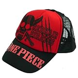 ワンピース《ルフィ/シャンクス》メッシュキャップ【赤髪海賊団（レッド）】☆アニメキャラクター<strong>帽子</strong>通販☆