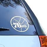 NBA Philadelphia 76ers White 8'' Logo Decal