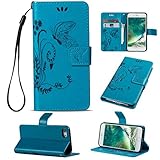 UNEXTATI iPhone 7 Plus ケース 手帳型 保護 ケース 高品質 PU レザー ストラップ付き カード収納ケース カバー 耐衝撃 スタンド機能 付き Apple iPhone 7 P