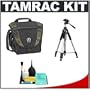 Tamrac 5533 Adventure 3 Camera Bag Case (Black/Camo) + Tripod + Accessory Kit for Canon Rebel T3, T3i, T1i, T2i, EOS 60D, 5D, 7D, Nikon D3000, D3100, D5000, D5100, D7000, D300s, Olympus Evolt E-5, E-30, E-620 & Sony Alpha A560, A580, A33, A35, A55
