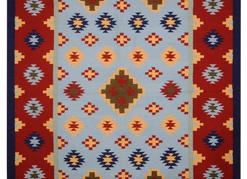 Imagen 2 de Indian Designer Handmade Cotton Yoga Mat Rug-Modern Carpet Size 80 X 50 Inches