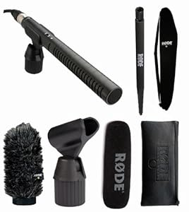 Rode NTG-1 Condenser Shotgun Microphone Videographer Pro Audio Kit + Rode Boompole + Rode WS6 Deluxe Wind Shield