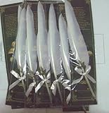 Ayangyang Vintage Deluxe Natural Swan Fountain Pen Nib Calligraphy Writing Set Feather Quill Pen with Empty Ink Pot (White)