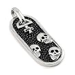 Hemitite Stingray Skull And Cross Dog Tag
