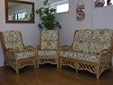 Cane Conservatory Furniture CUSHIONS ONLY full suite , Bamboo Natural, CHOICE OF FABRICS