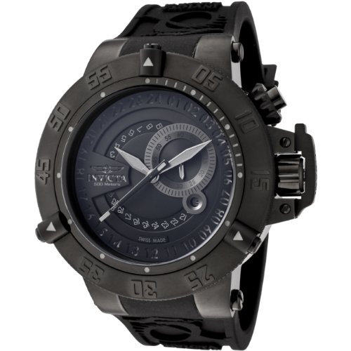 Invicta Men s 0326 Subaqua Noma III Collection GMT Black Rubber Watch Watch
