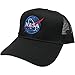 AC Racing NASA Insignia Symbol Embroidered Mesh Back Trucker Cap - Black (One Size, Black)