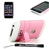 Unique Premium Stand Alone Case Cover Protector for Apple iPod Touch 8GB 32GB 64GB 3rd Generation iTouch + Includes a 4-inch ebigvalue TM Determination Hand Strap