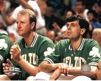 Larry Bird & Kevin McHale on Celtics Bench 8x10 Photo