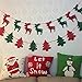 Markmesafe 4Pcs Christmas Fabric Felt Hanging Buntings Garland Banner String Party Flag Decor