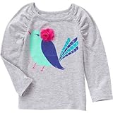 クレイジーエイト Crazy 8/ バード ブロッサム ティ ヘザー グレー トップス長袖Tシャツ 6～12ヶ月【並行輸入】