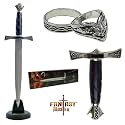 Shadow Ring Dagger w/ Display Stand & 2 Rings - 15 inch