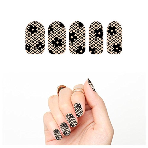 Tattify Striped Nail Wraps - Fishnet (Set of 22)