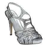 Women's Nine West Platform Sandals, Bombazin - Dark Silver