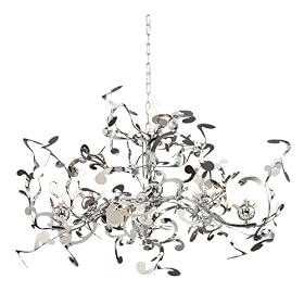 Possini Euro Design 18-Light Curly Ribbon Pendant