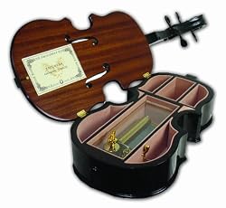 Extravagant Grand Violin Musical Jewelry Box With 50 Note