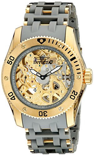 Invicta Men's 1262 Sea Spider Mechanical Skeleton Dial Grey Polyurethane Watch