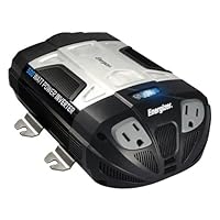 ENERGIZER 500W Power Inverter 12V DC cigarette lighter or battery clips to 120 Volt AC with 2 USB ports 2.1A shared compatible with iPad iPhone & more