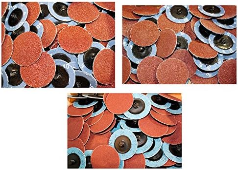 Car Builder Supply CBS-AOK1 Sand Loc Quick Change Typr R Premium Aluminum Oxide AO Grinding Sanding Disc 2" 150pc Kit 40g 80g 120g