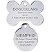 Stainless Steel Pet Id Tags: Bone, Round, Heart, House, Star, Rectangle, and Bow Tie. Includes up to 8 Lines of Customized Text - Front and Back Engraving.