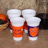 Clemson Tigers 8-Pack 20oz. Name & Logo Plastic Cups