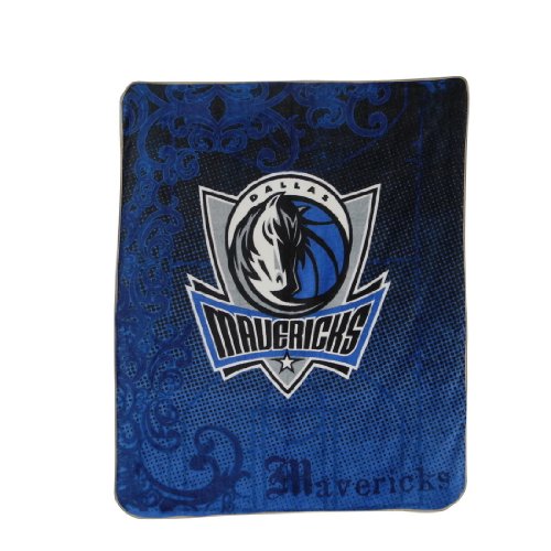 NBA Dallas Mavericks Super Soft Plush Thermal Blanket / Fleece Couch Throw - Blue & Black