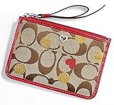 【COACH・コーチ】ポピー シグネチャー サテンル レックス ミディアムスキニー スモールウォレットシルバー/シークレット(44871)SV110307 コーチ シルバー