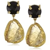 Zariin The Charcoal and Fire Citrine Earrings