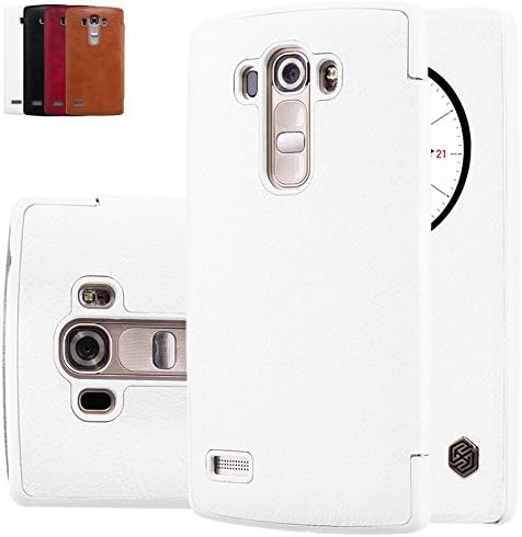 LG G4 Beat(G4S) [Not for LG G4] Case, Nillkin Qin Series Smart Sleep Case PU Leather Flip Cover Phone Case, with Original Nillkin Retail box(Qin) (White)
