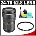 Nikon 24-70mm f/2.8G ED AF-S Zoom-Nikkor Lens + Nikon 77mm NC Filter for D3, D300, D200, D3x, D700, D300s, D5000, D3000, D60, D90 & D40 Digital SLR Cameras
