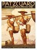 Patzcuaro Mexico Railway Art Giclee Poster Print, 18x24