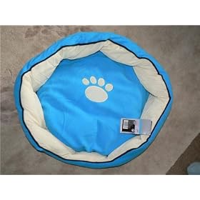 Snuggly Fleece Pet Bed (Medium, Blue)