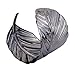 Yazilind Jewelry Leaf Shape Wide Arm Cuff Bangle Bracelet Metal Punk Style Wide: 2in